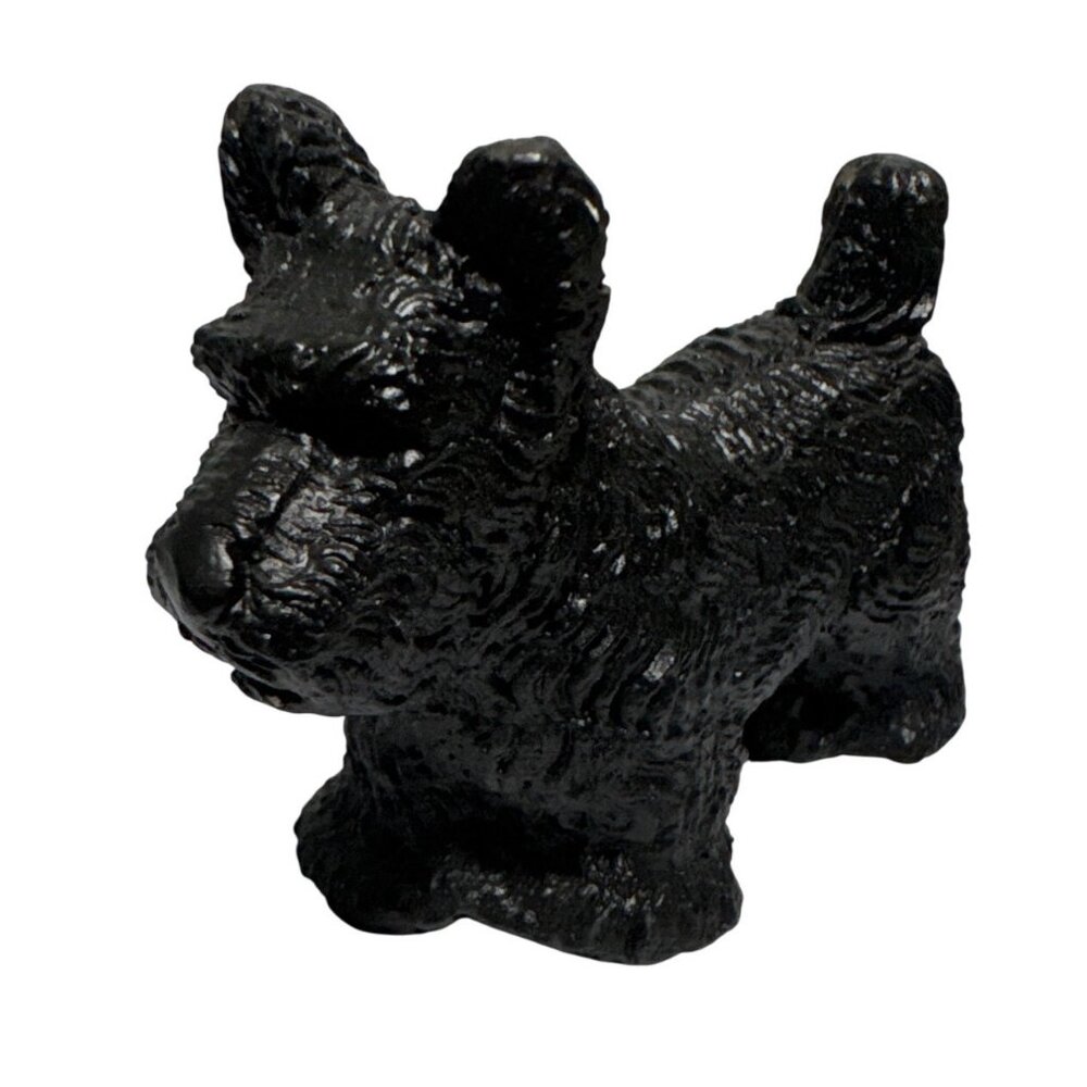 Black Scottie Dog Figurine Resin Standing 3.5 x 2.5"